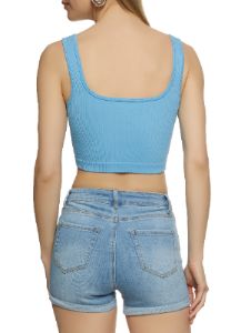 Seamless Rib Knit Crop Top sold by Rainbow
