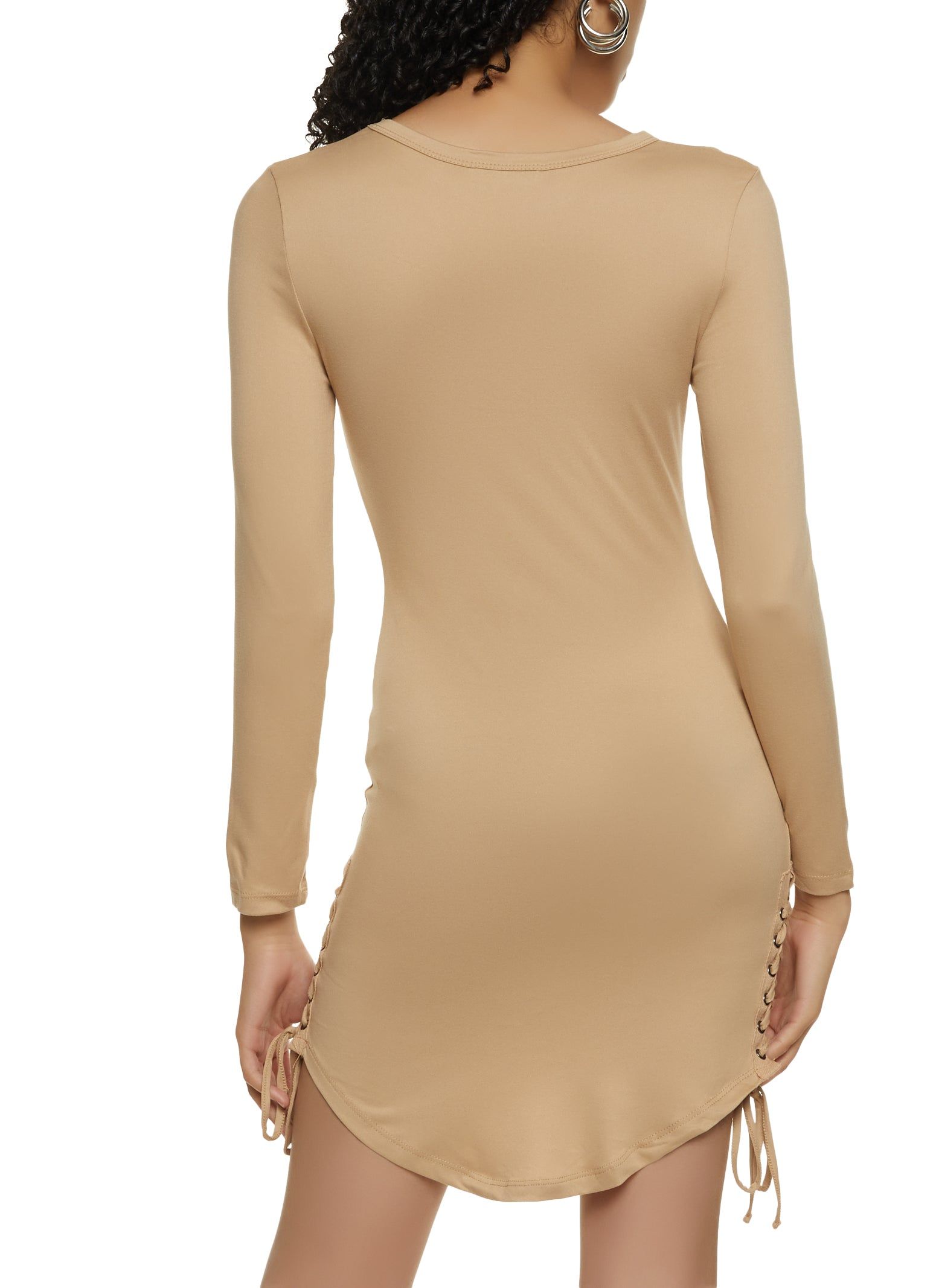 Lace Up Side Detail Midi Dress sold by Rainbow product image thumbnail 3