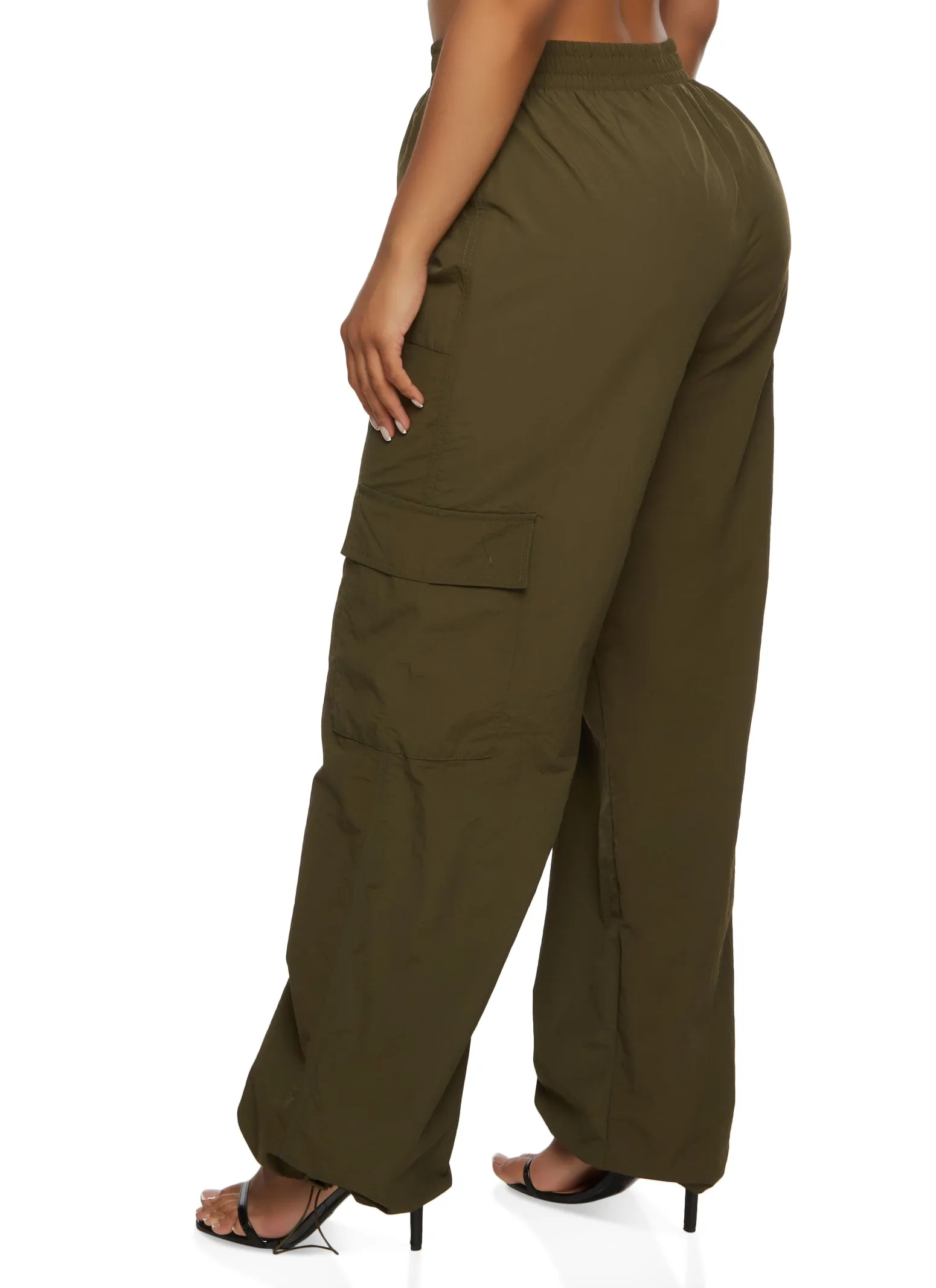 Iris Nylon Toggle Drawstring Hem Cargo Pants sold by Rainbow product image thumbnail 3