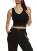 Seamless Ribbed Knit V Neck Cropped Tank Top sold by Rainbow