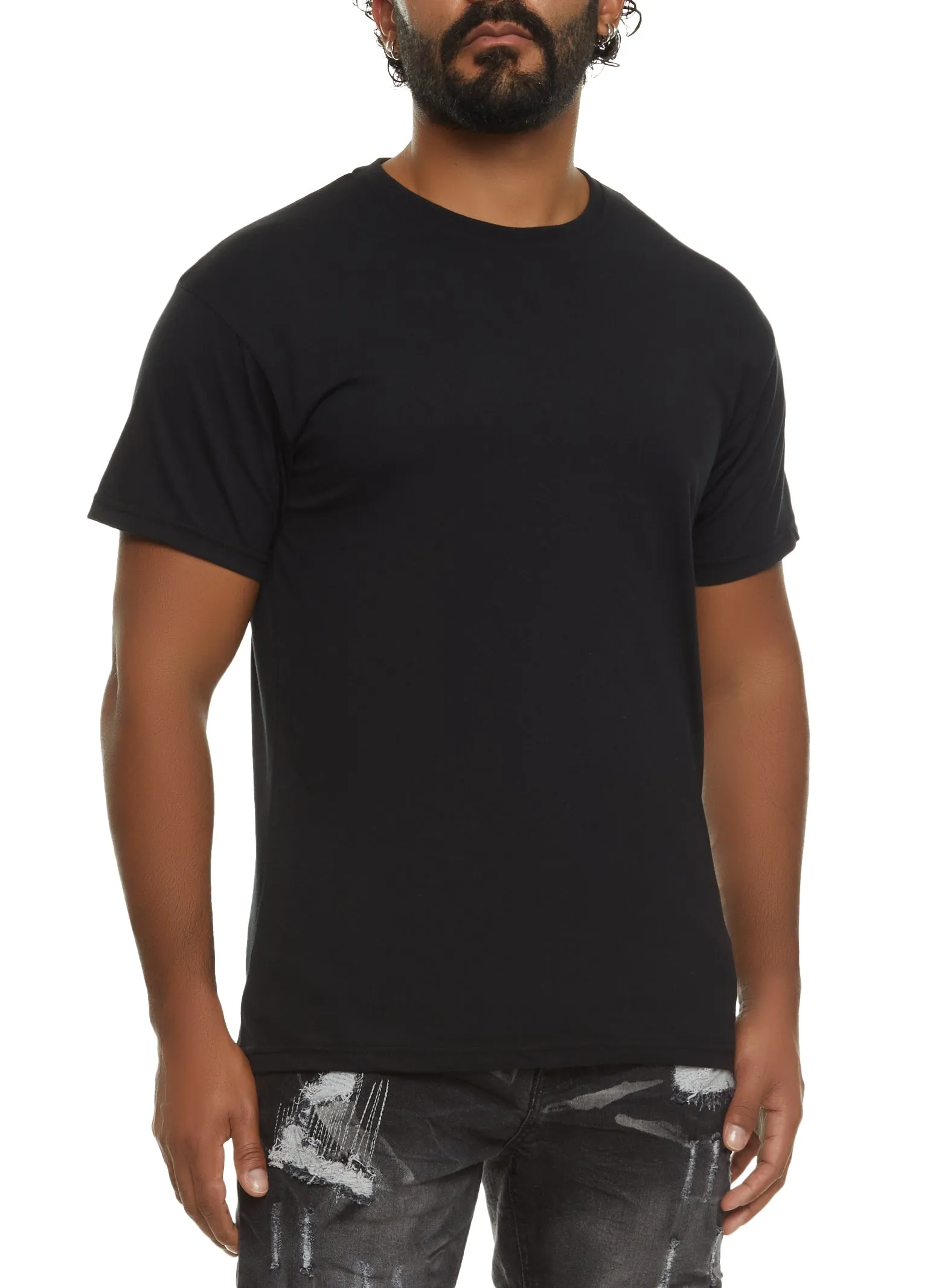 Mens Basic Crew Neck T Shirt sold by Rainbow