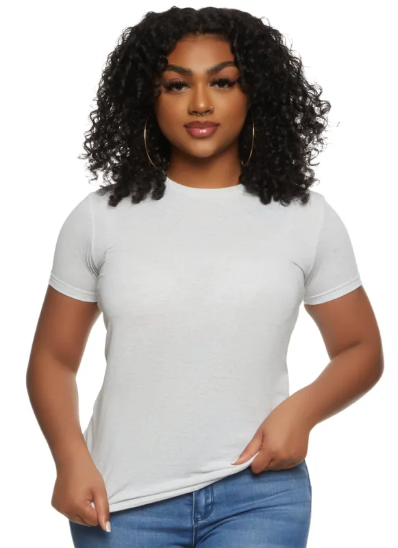 Basic Crew Neck Short Sleeve Tee sold by Rainbow