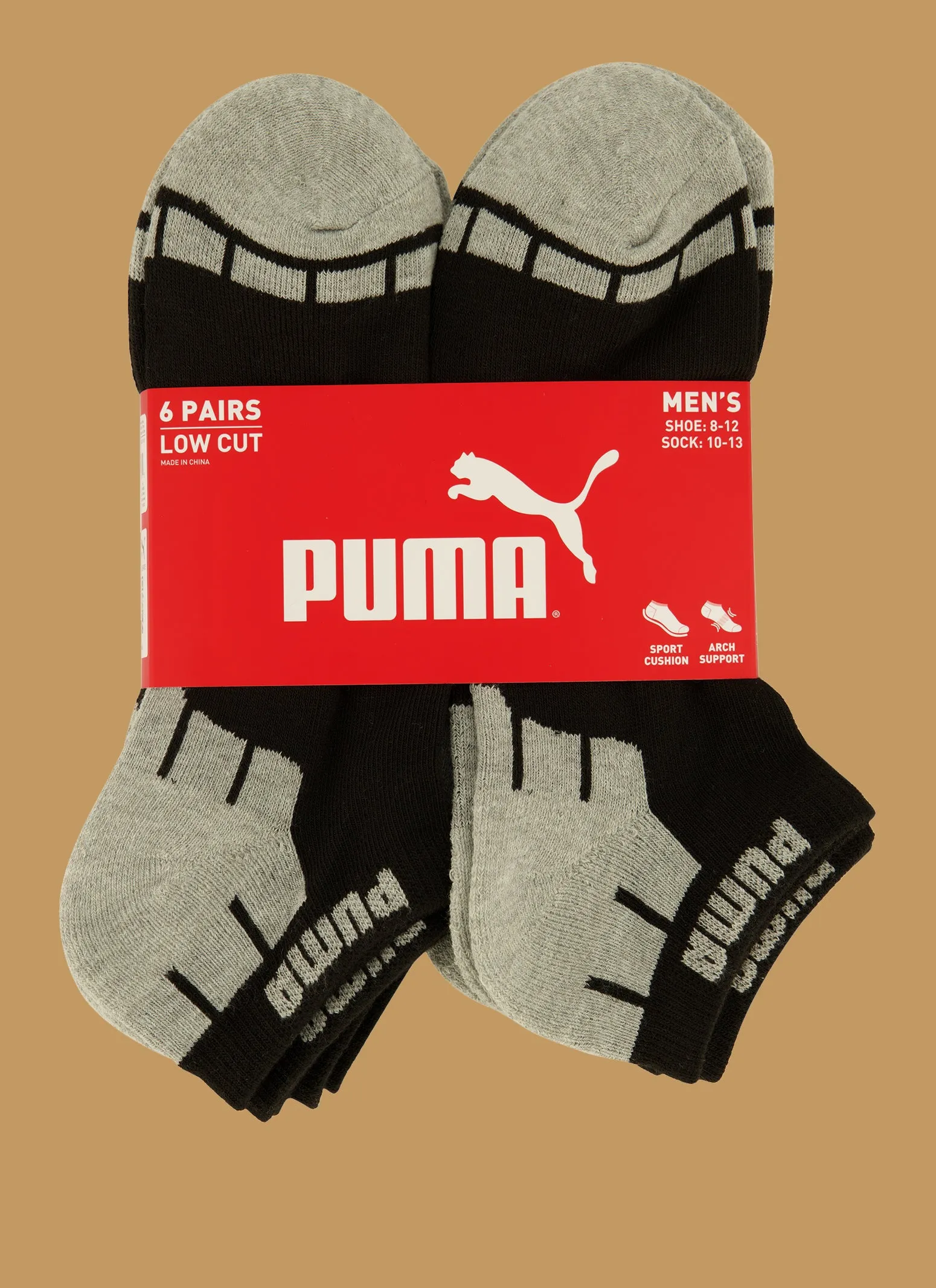 Mens Puma Low Cut Socks 6 Pack sold by Rainbow product image thumbnail 3
