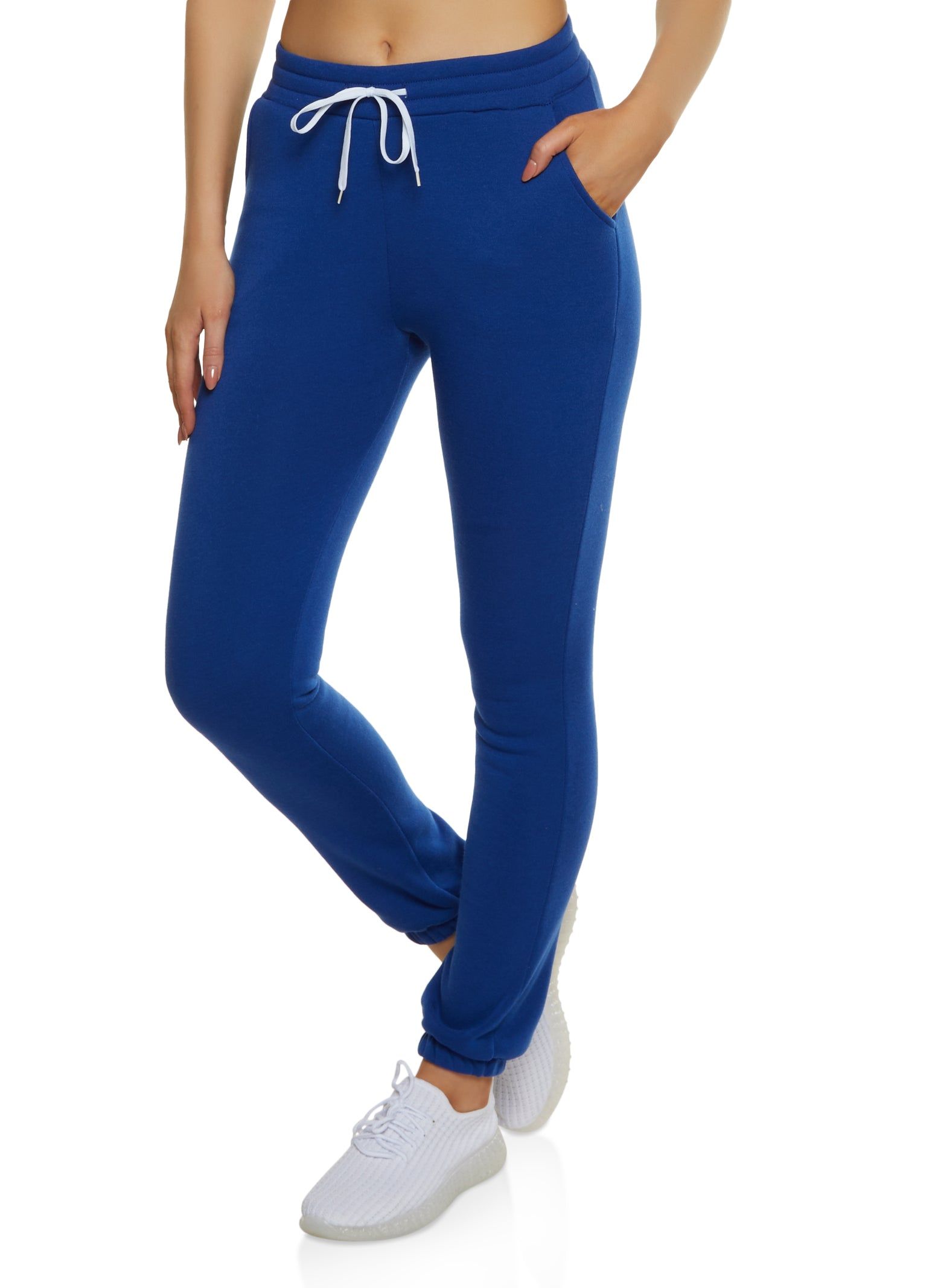 Pocketed Basic Fleece Joggers sold by Rainbow