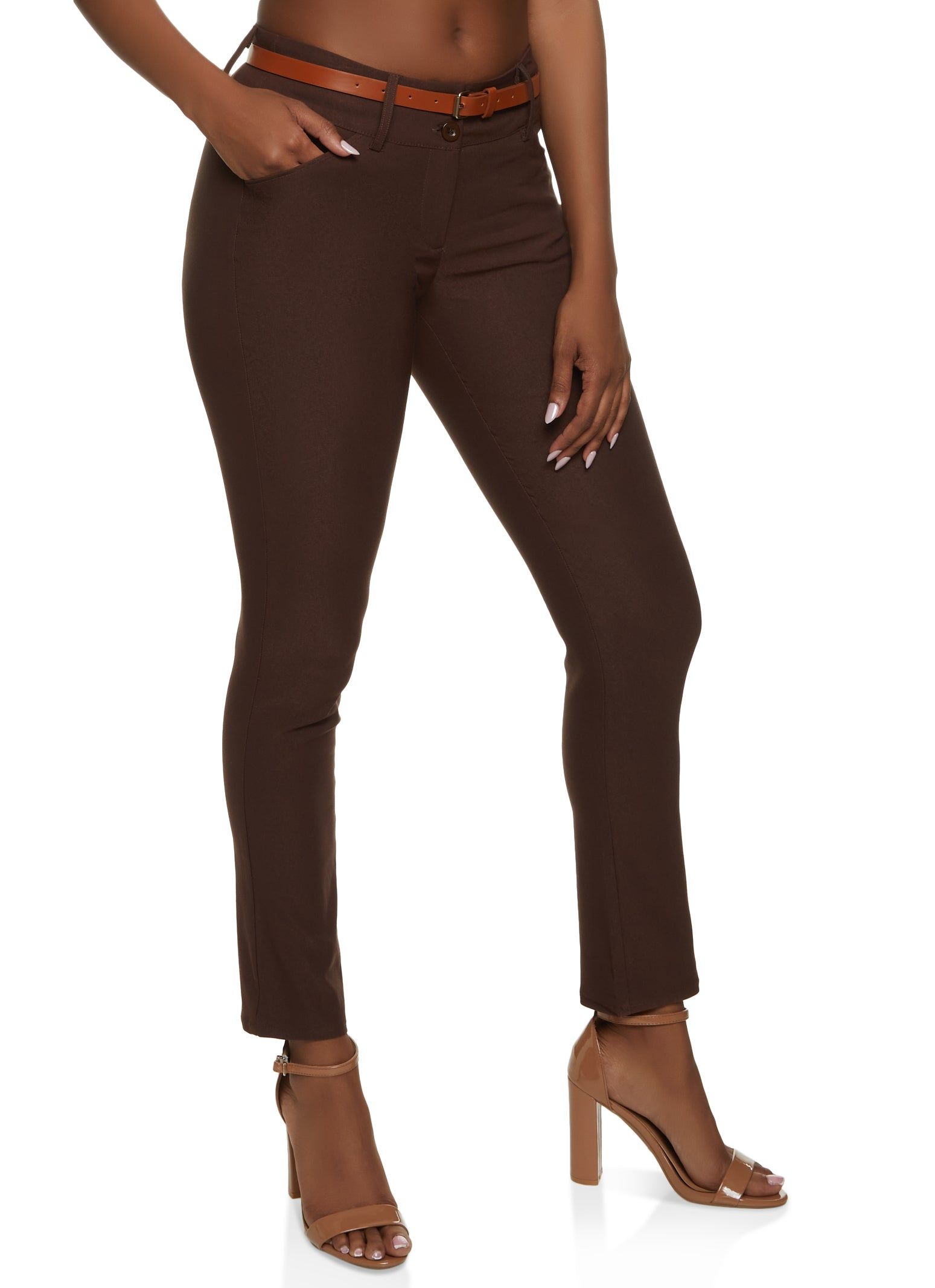 Belted Skinny Dress Pants sold by Rainbow product image thumbnail 2