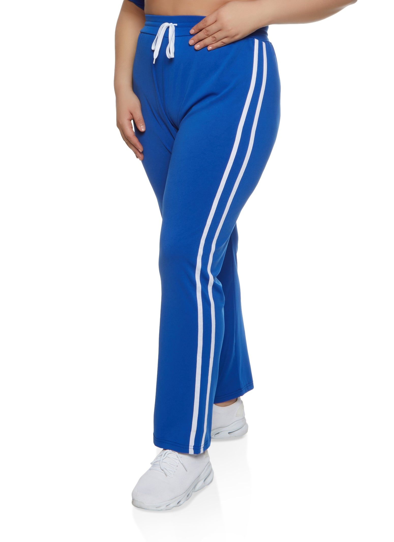 Plus Size Varsity Striped Track Pants sold by Rainbow