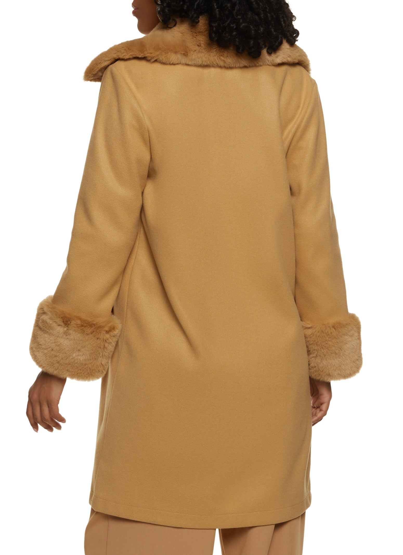 Faux Fur Trim Trench Coat sold by Rainbow product image thumbnail 3