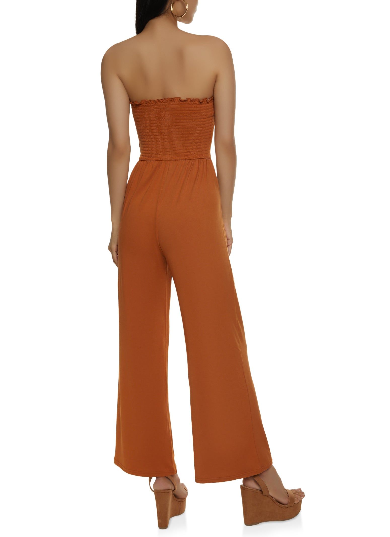 Smocked Lace Up Front Jumpsuit sold by Rainbow product image thumbnail 3