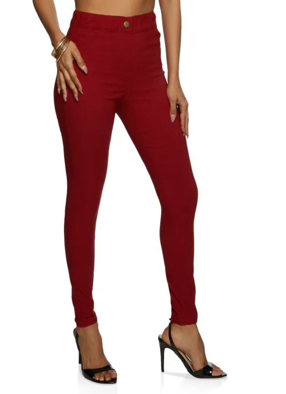 High Waisted Stretch Skinny Pants sold by Rainbow
