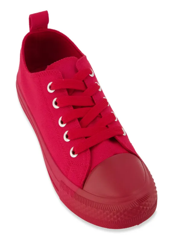 Grommet Lace Up Low Top Sneakers sold by Rainbow