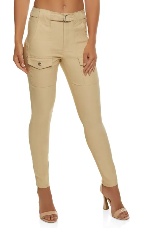 Belted Front Cargo Pocket Pants sold by Rainbow