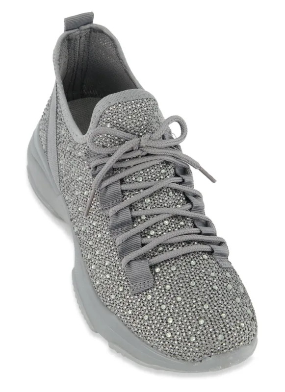 Rhinestone Studded Sneakers sold by Rainbow