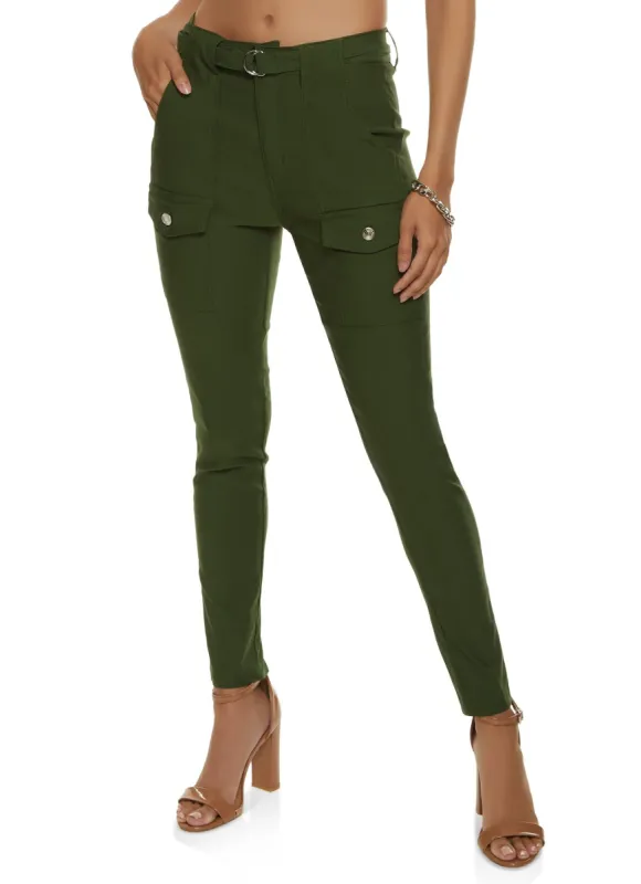 Belted Front Cargo Pocket Pants sold by Rainbow