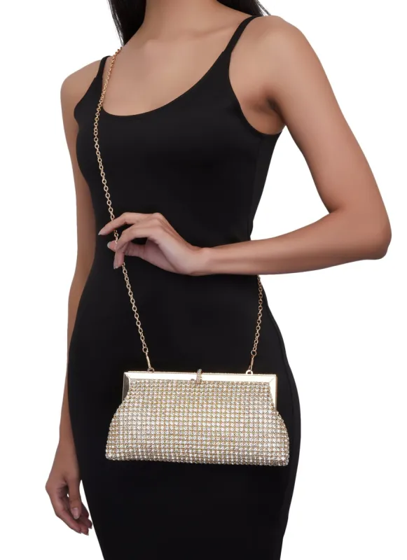 Rhinestone Studded Crossbody Clutch sold by Rainbow