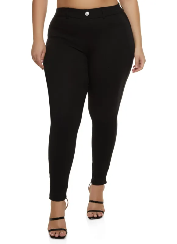 Plus Size Basic High Waist Hyperstretch Pants sold by Rainbow