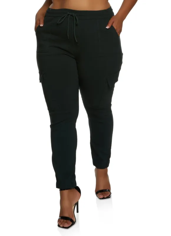 Plus Size Hyperstretch Cargo Joggers sold by Rainbow