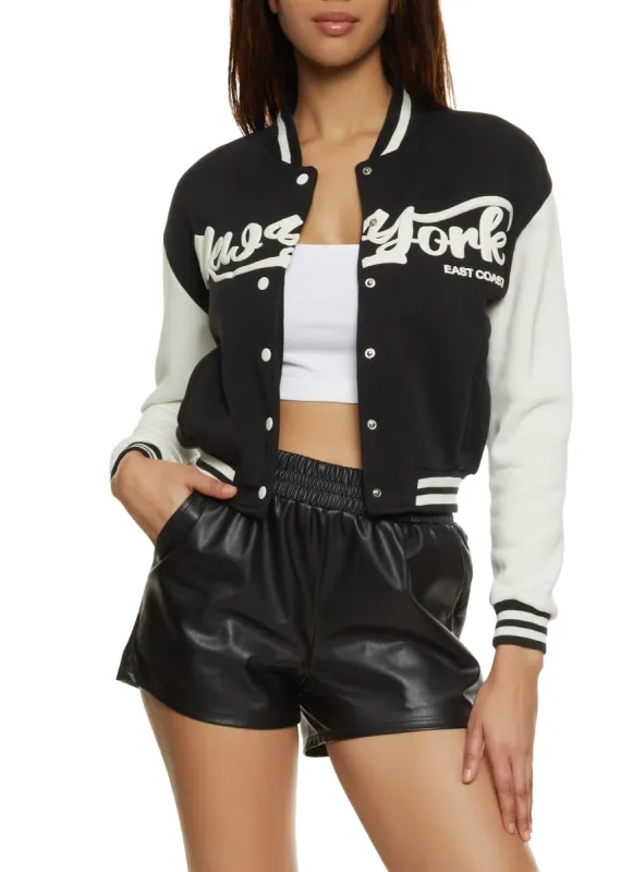 Fleece Varsity Jacket sold by Rainbow