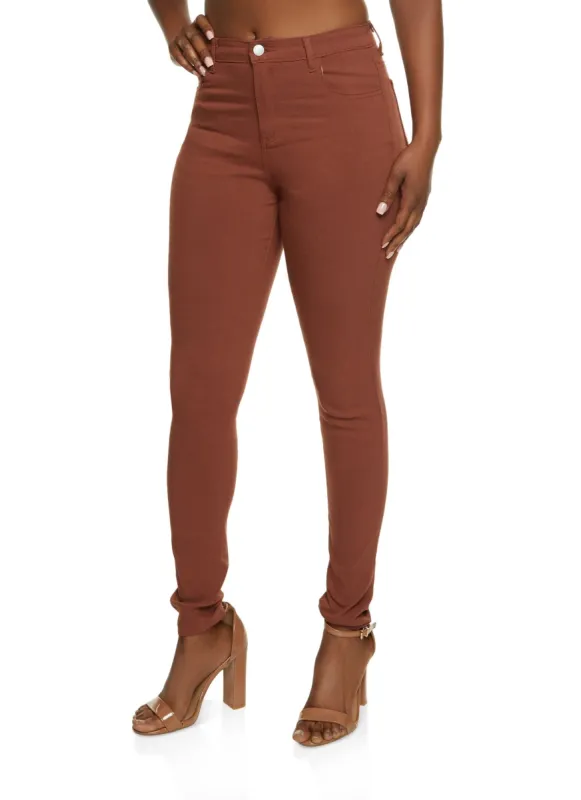 Solid Crepe Knit Skinny Pants sold by Rainbow