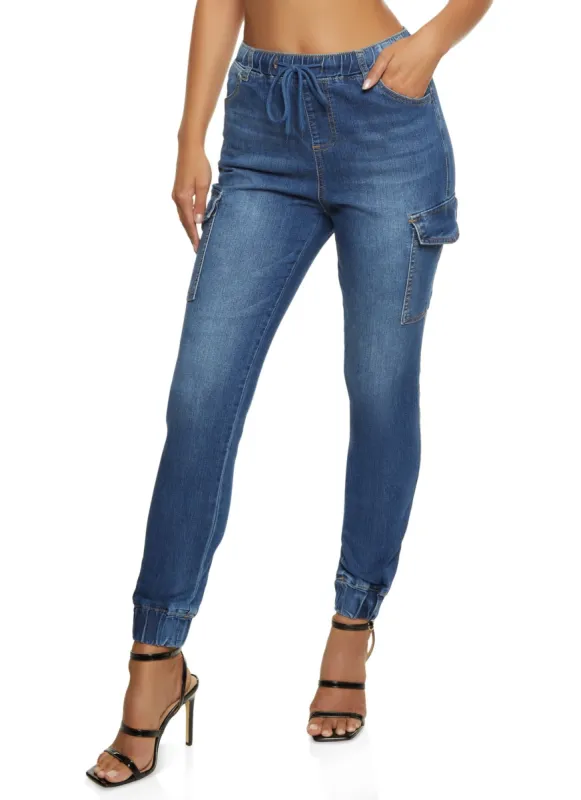 Denim Cargo Joggers sold by Rainbow