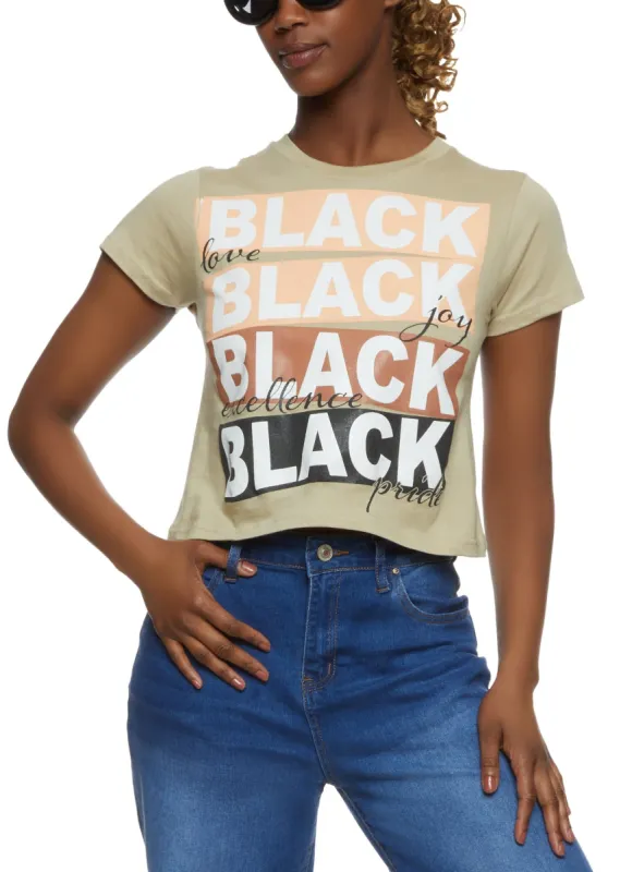 Black Excellence Short Sleeve Graphic Tee sold by Rainbow