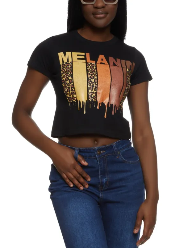Melanin Drip Cropped Graphic Tee sold by Rainbow
