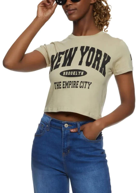 Brooklyn New York The Empire City Cropped Tee sold by Rainbow