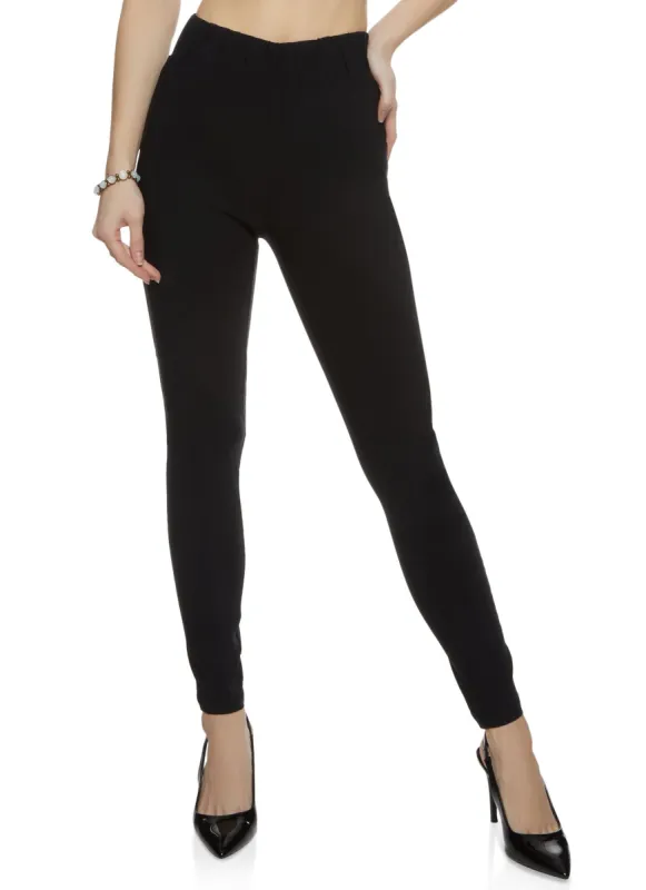 Solid High Waist Pull On Pants sold by Rainbow