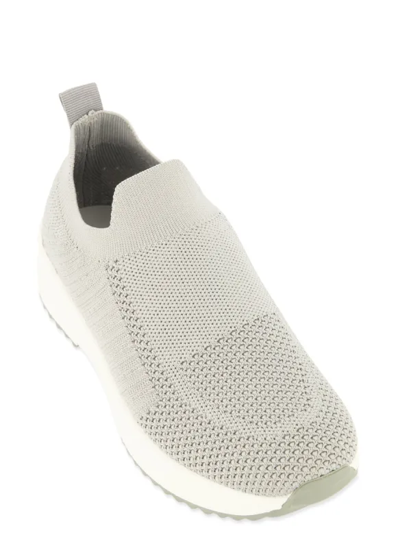 Textured Knit Platform Sneakers sold by Rainbow