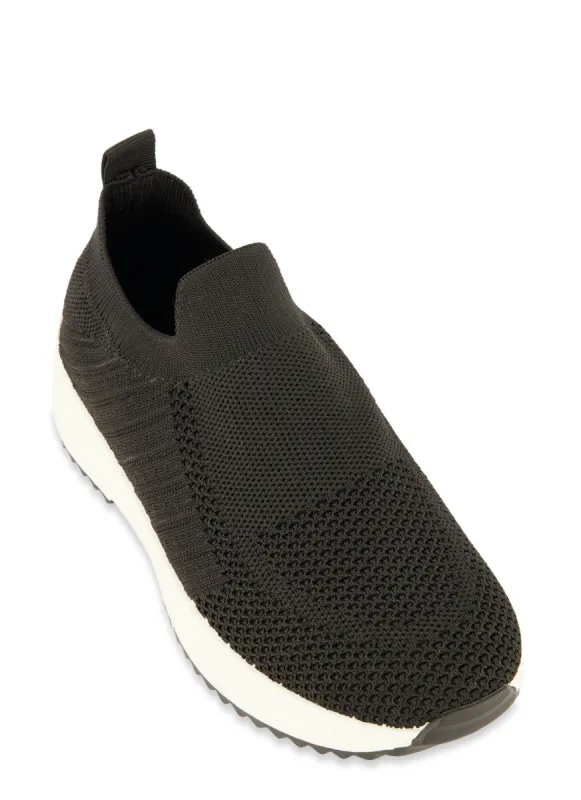 Textured Knit Platform Sneakers sold by Rainbow