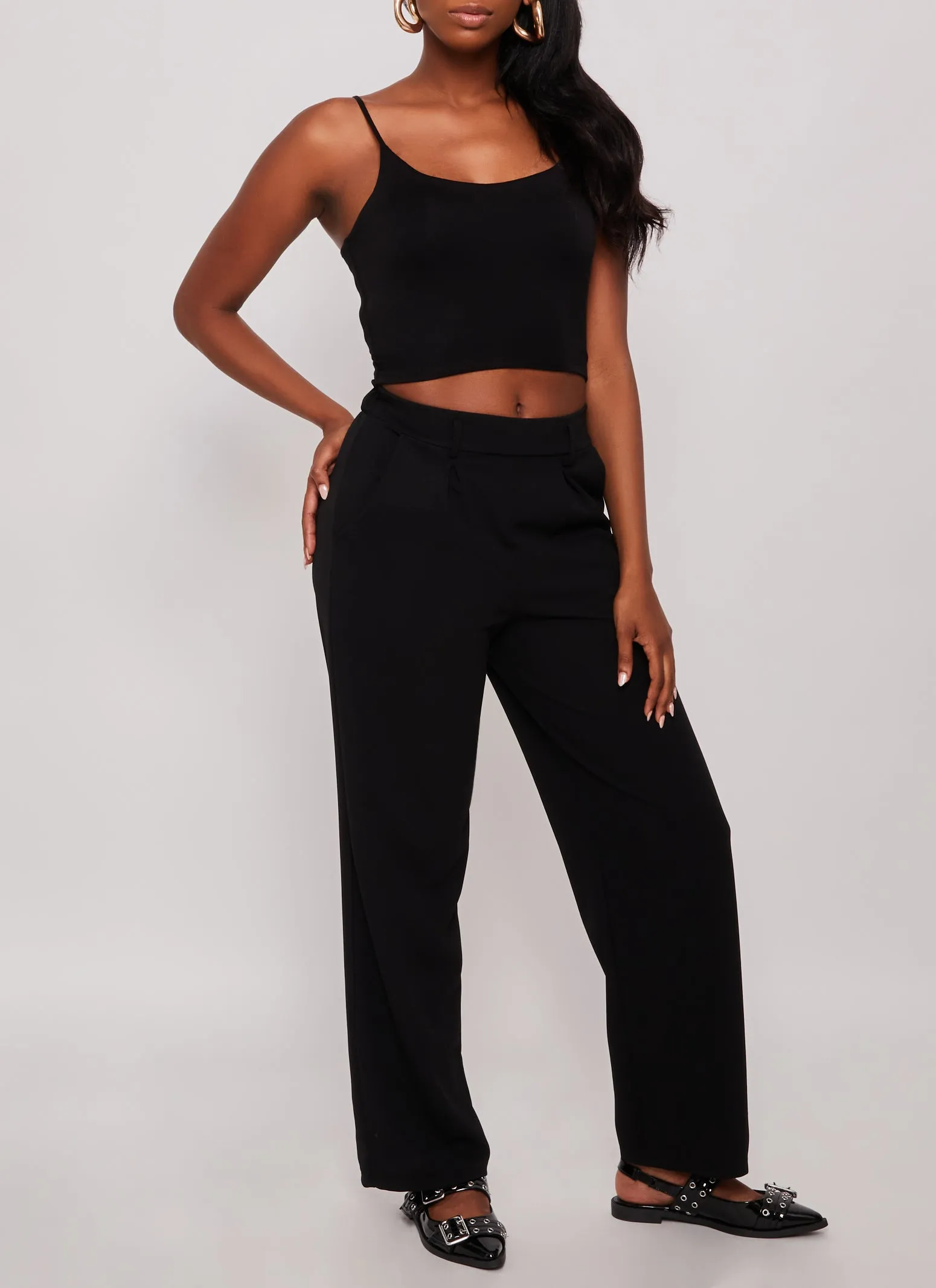 Double Lined Scoop Neck Cropped Cami sold by Rainbow product image thumbnail 2