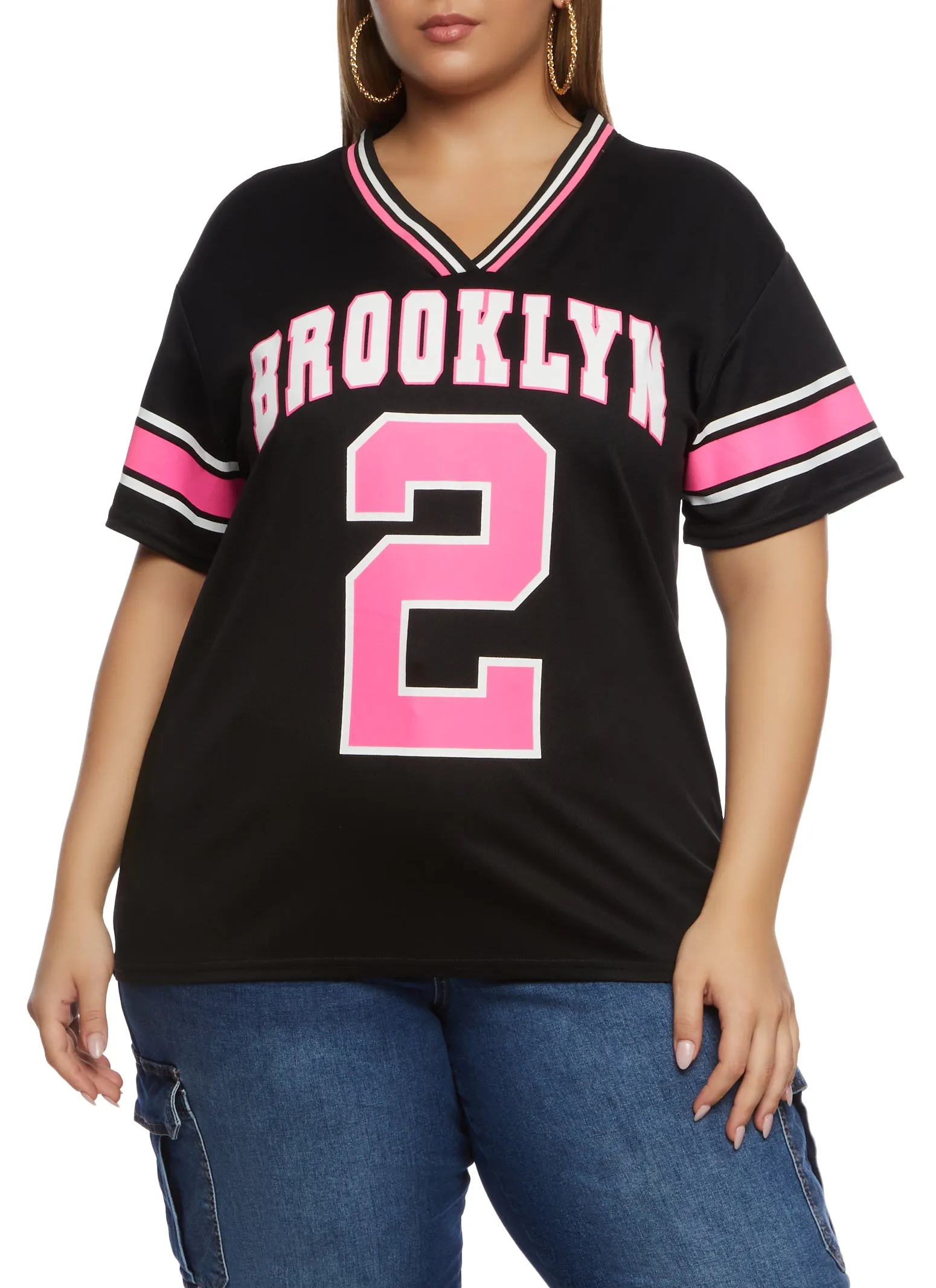 Plus Size Brooklyn 2 Football Jersey sold by Rainbow product image thumbnail 2
