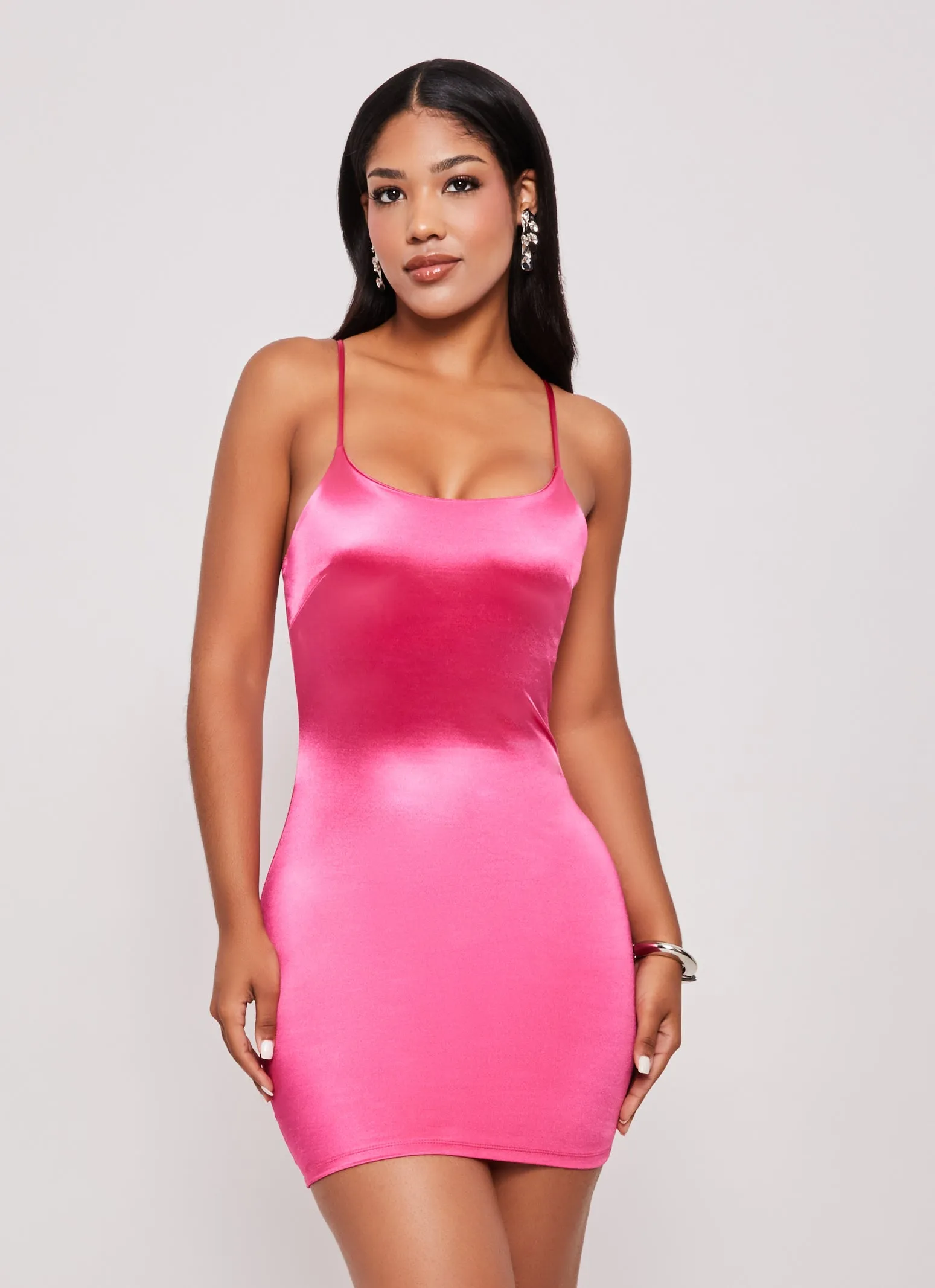 Satin Scoop Neck Cami Dress sold by Rainbow