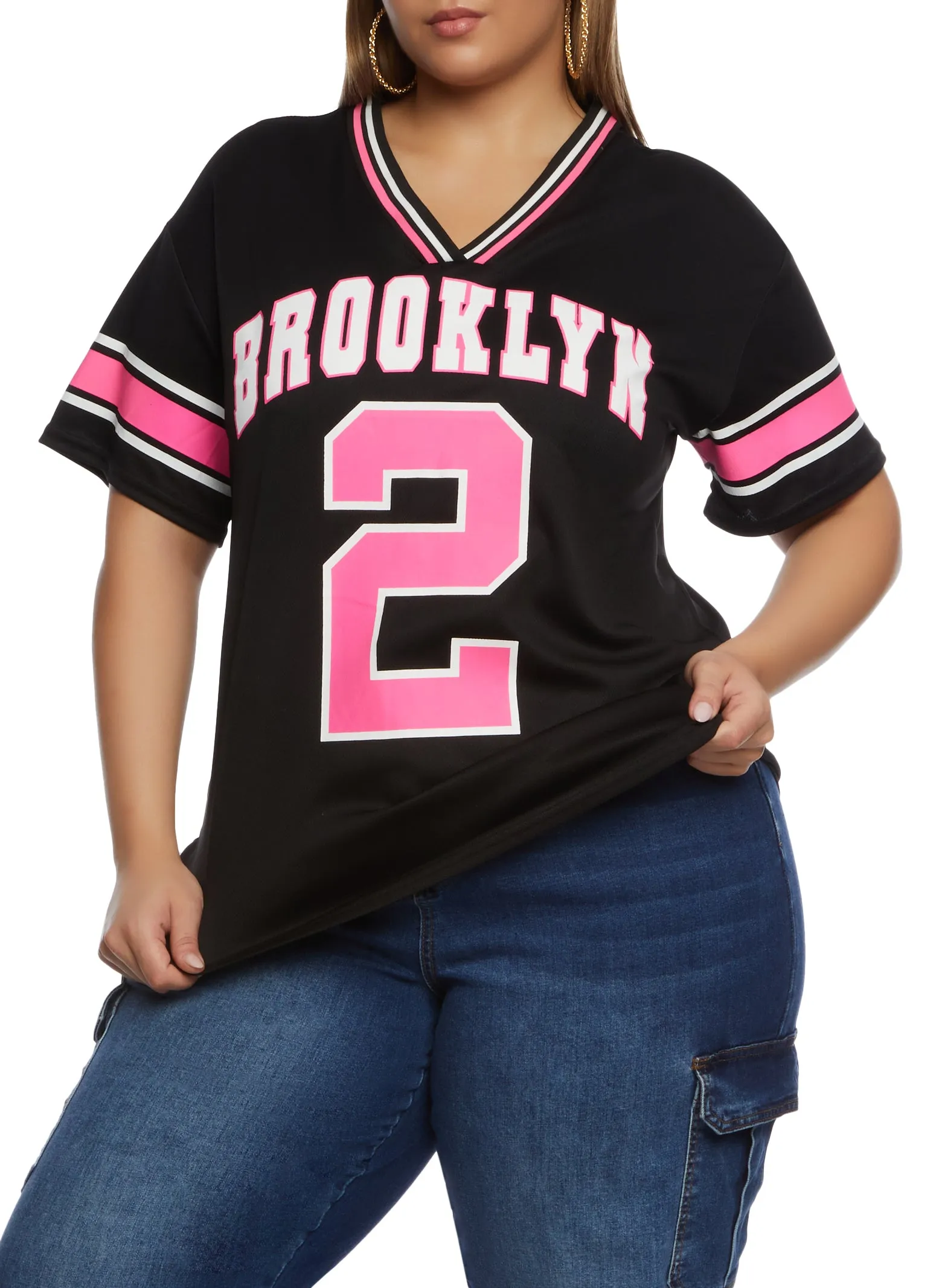 Plus Size Brooklyn 2 Football Jersey sold by Rainbow