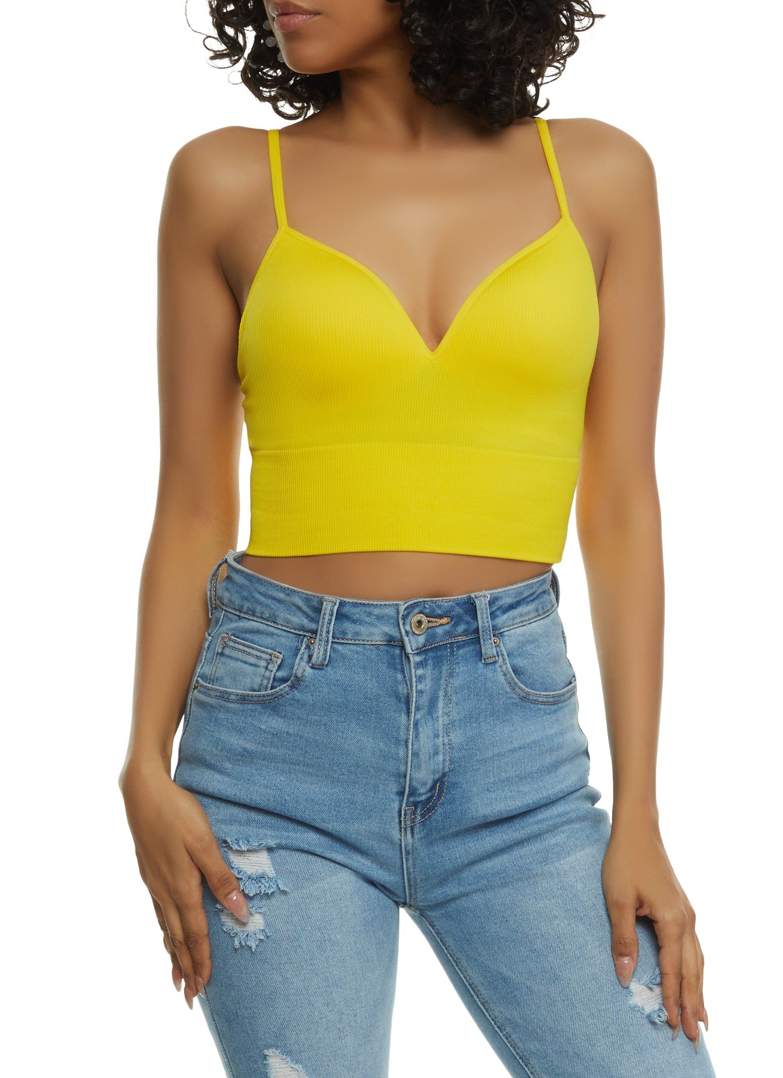 Seamless Rib Knit Padded Cami sold by Rainbow