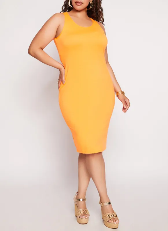 Plus Size Basic Tank Dress sold by Rainbow