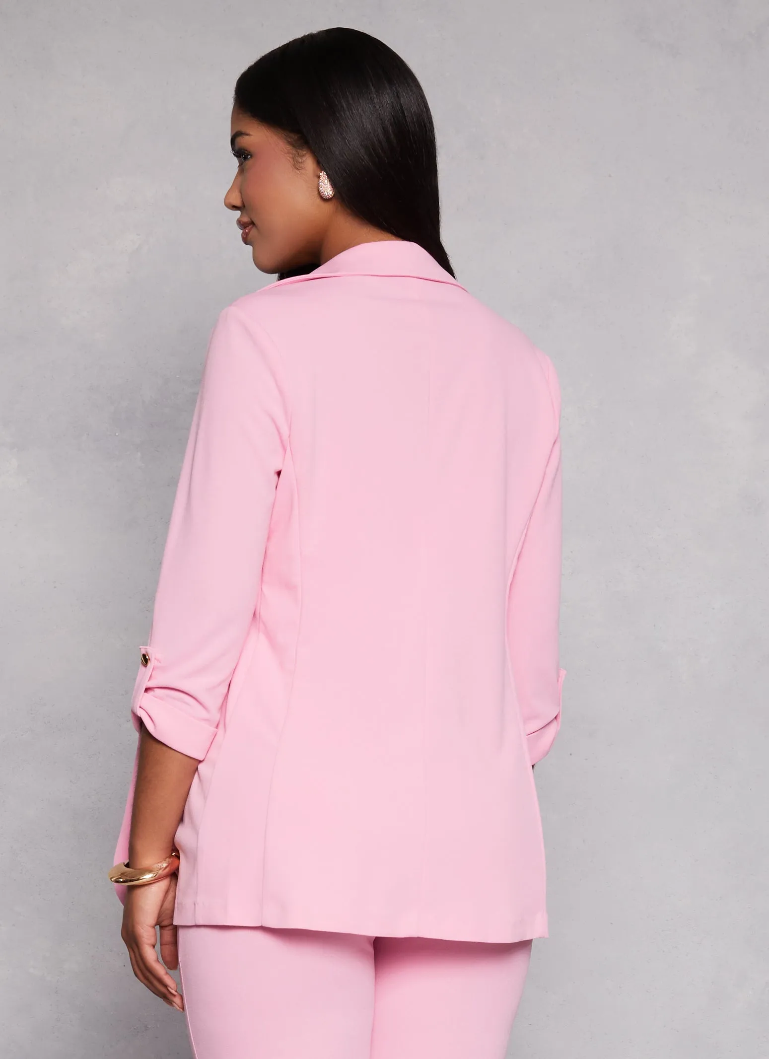 Crepe Knit Tabbed Sleeve Blazer sold by Rainbow product image thumbnail 3