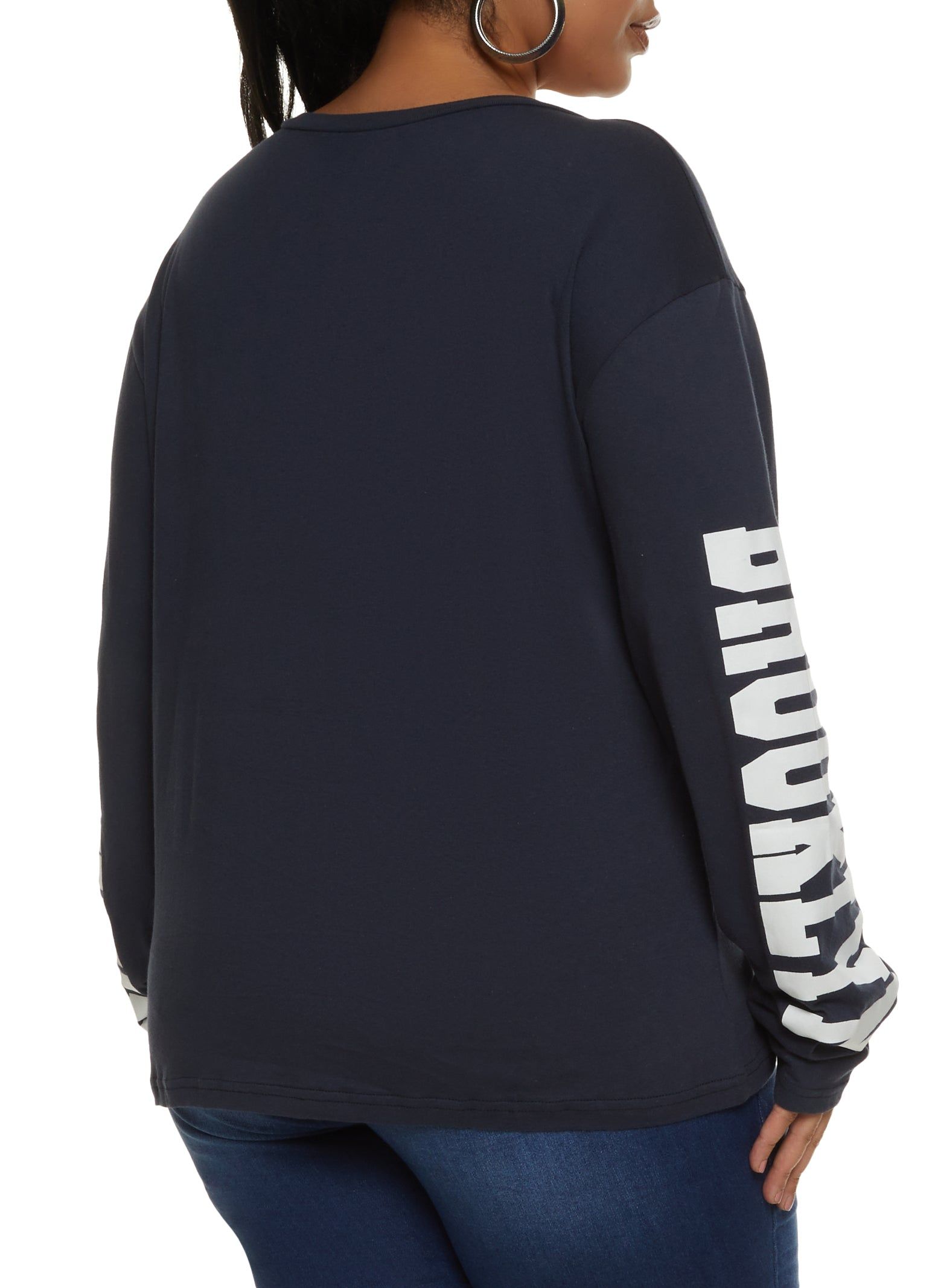 Plus Size Brooklyn Long Sleeve Graphic Tee sold by Rainbow product image thumbnail 2