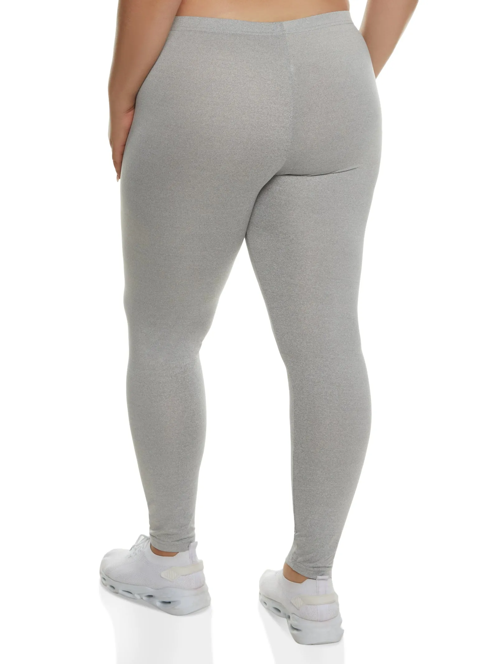 Plus Size Solid High Waisted Leggings sold by Rainbow product image thumbnail 2