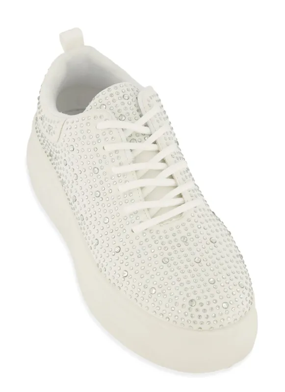 Rhinestone Platform Sneakers sold by Rainbow