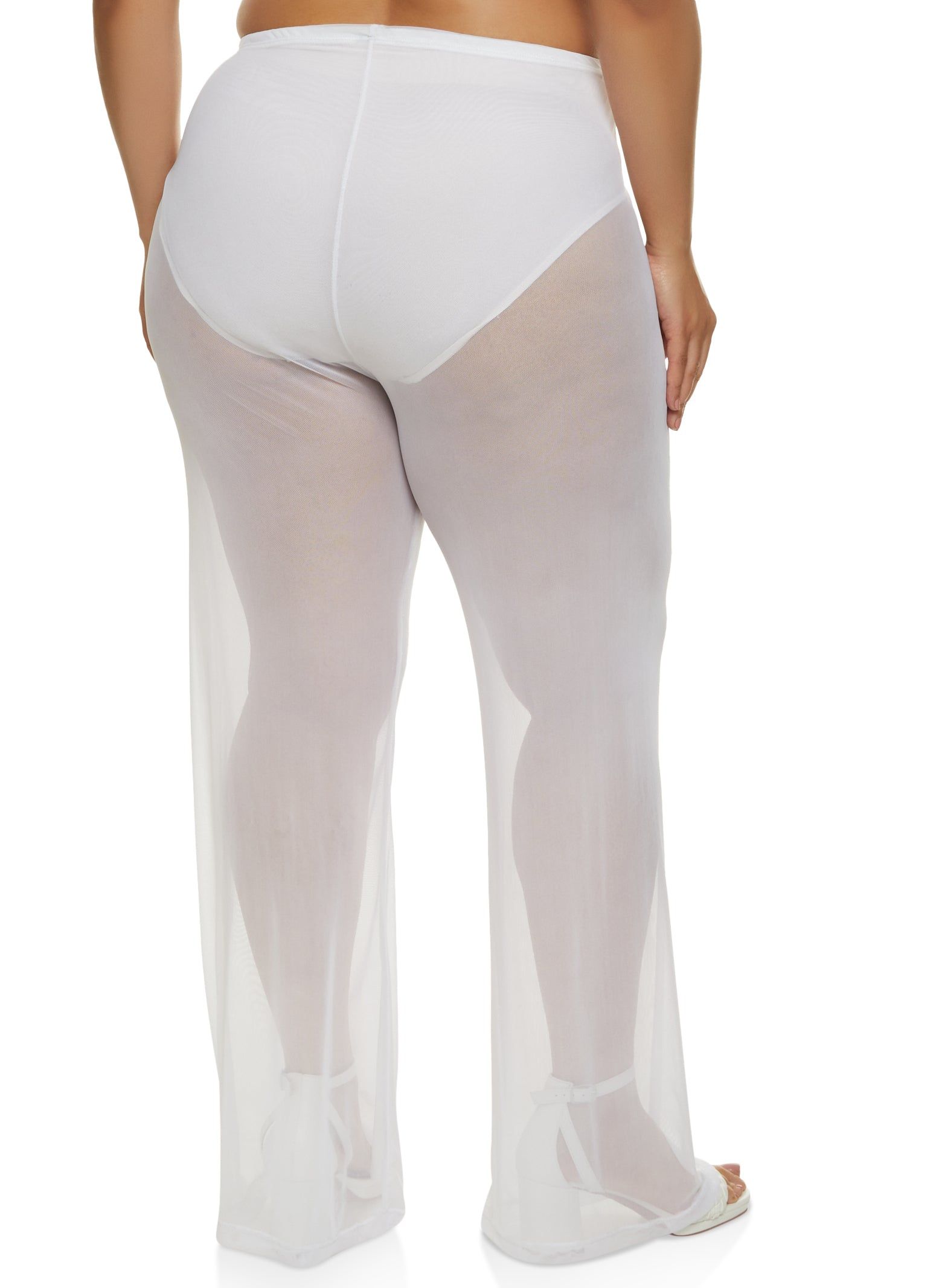 Plus Size Mesh Flare Pants sold by Rainbow product image thumbnail 3