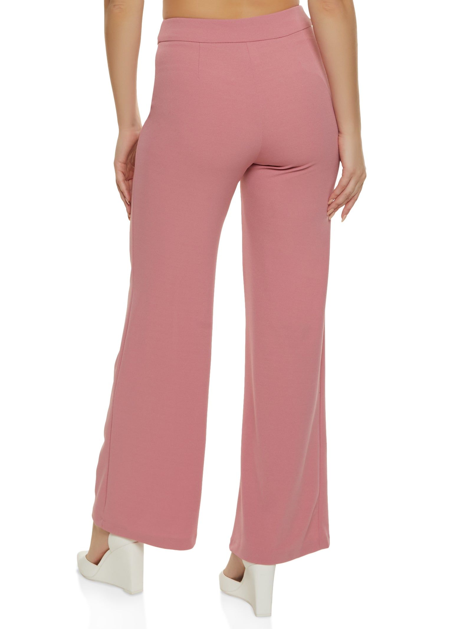 Crepe Knit Button Detail Flared Pants sold by Rainbow product image thumbnail 2