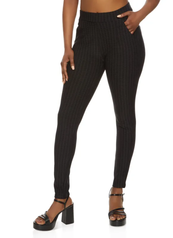 High Waisted Plaid Skinny Pants sold by Rainbow