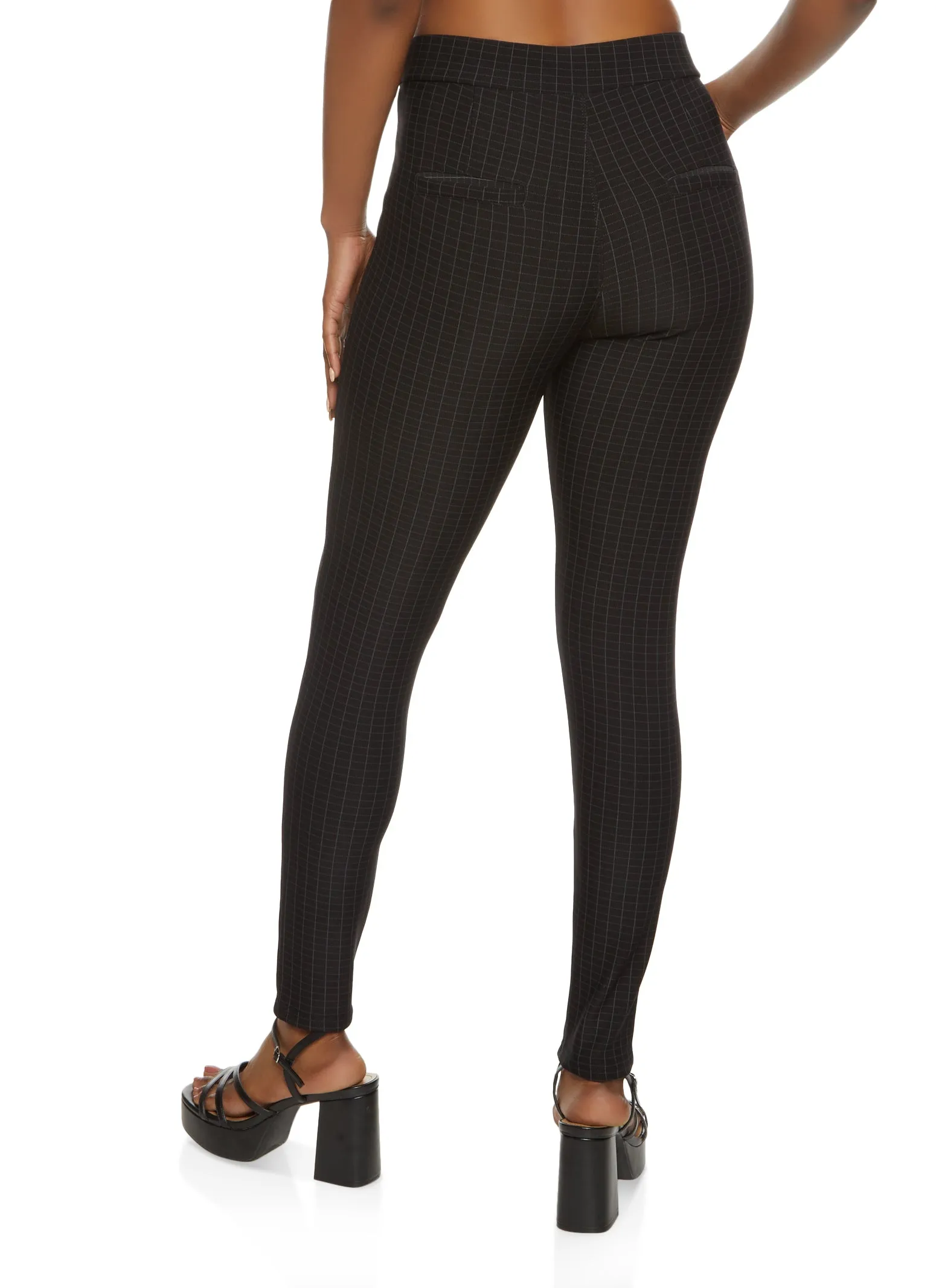 High Waisted Plaid Skinny Pants sold by Rainbow product image thumbnail 2