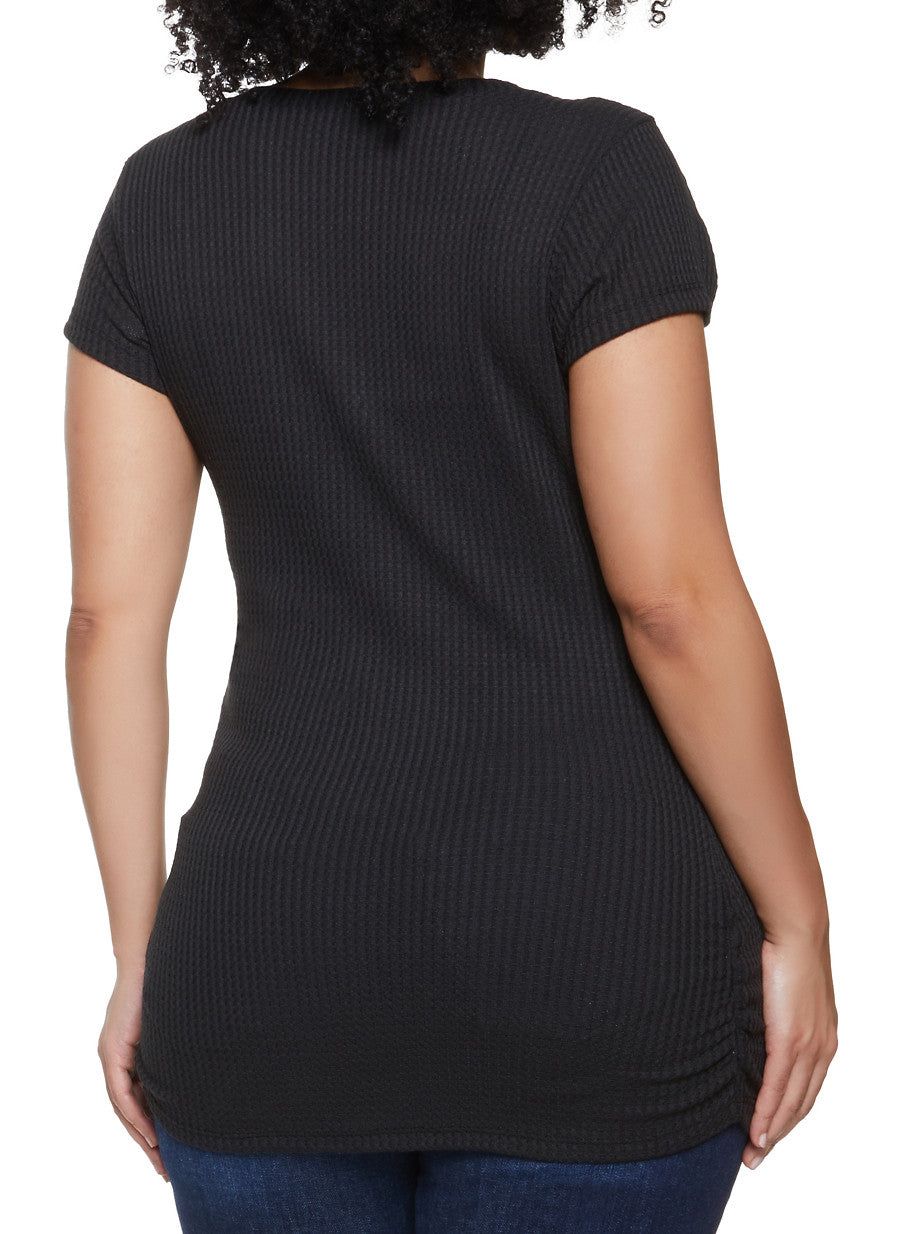 Plus Size Basic V Neck T Shirt sold by Rainbow product image thumbnail 2