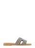 Faux Pearl Cut Out Band Slide Sandals sold by Rainbow
