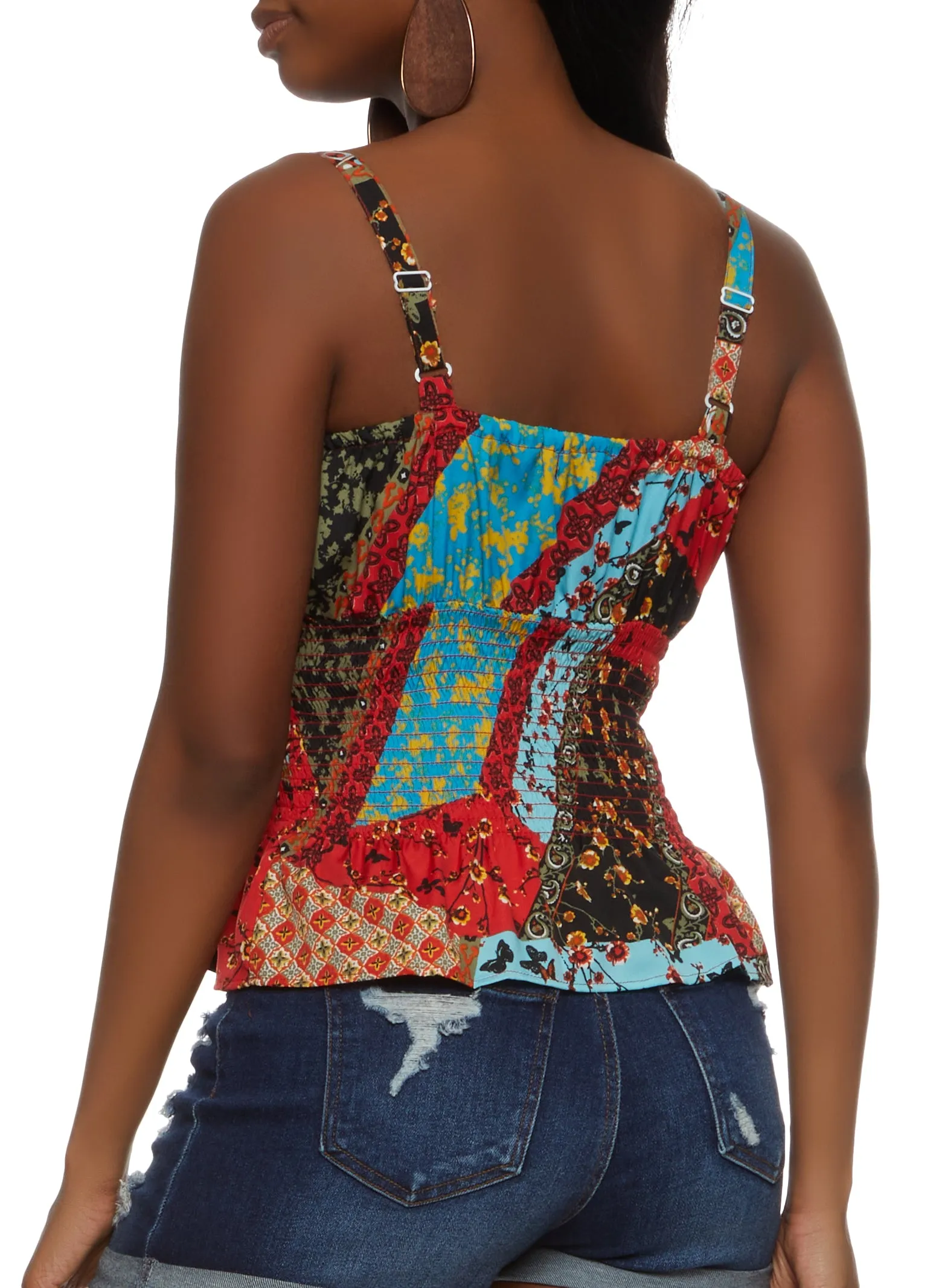 Mixed Print Smocked Cami Top sold by Rainbow product image thumbnail 2