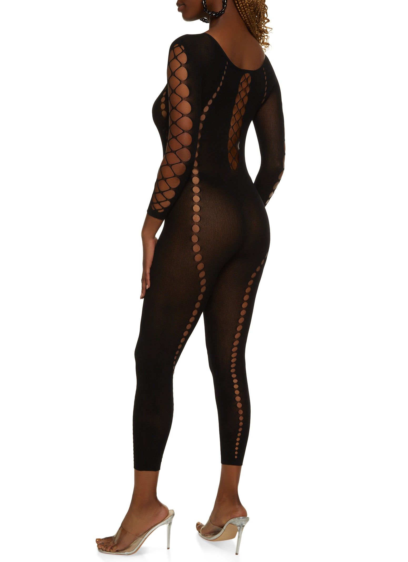 Long Sleeve Cut Out Seamless Jumpsuit sold by Rainbow product image thumbnail 2