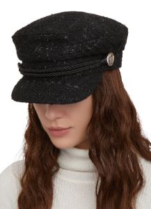 Faux Hair Tweed Cabbie Hat sold by Rainbow