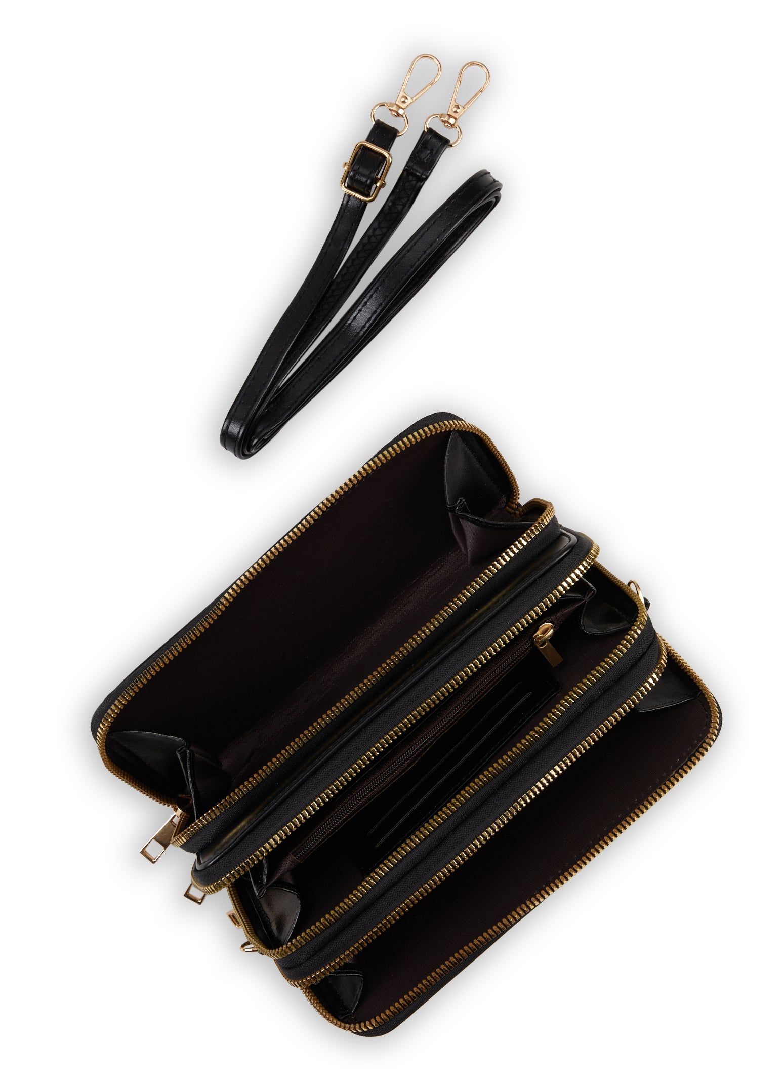 Triple Zipper Convertible Crossbody Bag sold by Rainbow product image thumbnail 5