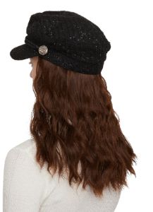 Faux Hair Tweed Cabbie Hat sold by Rainbow